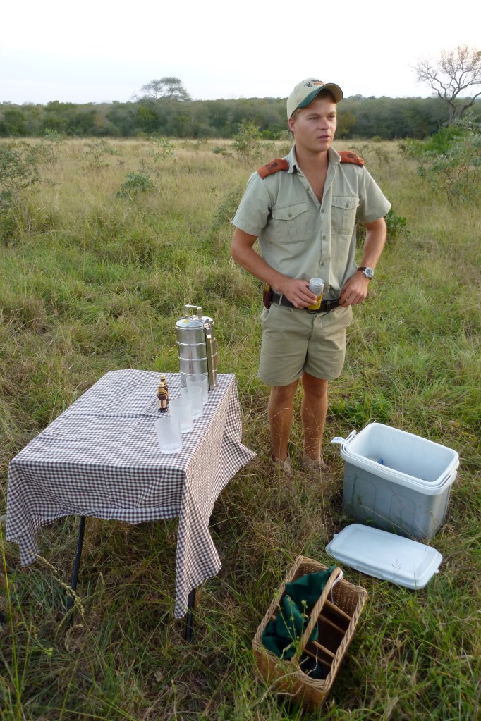 Gary setting up for our sundowner