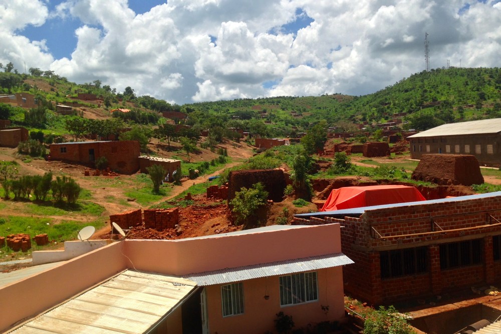 (December) Watching the rain clouds roll in while having a beer at our favorite perch in town, the third story of the Indian-run Hotel Best Palace