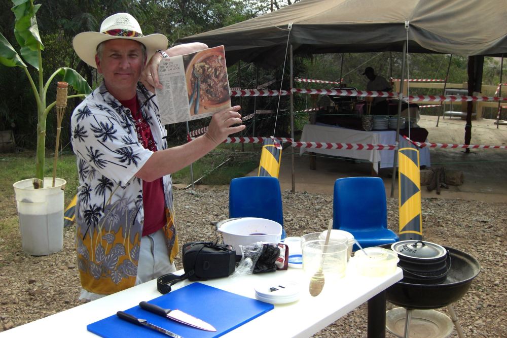 Matt, the organizer, and his Moroccan-style stew that was quite tasty