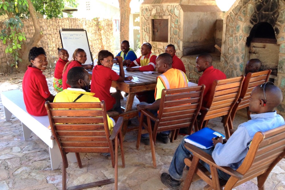 (June 2015) While I'm in Poland, Seb grabs a photo of my English students hard at work, practicing under Josephine's tutelage. I love these guys.