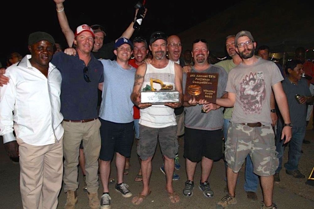 First place, I'm guessing something meaty