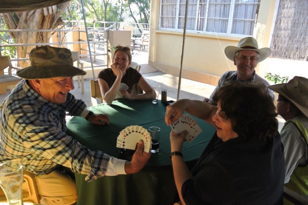 A game of bridge on the side... hey who's manning the potjie??