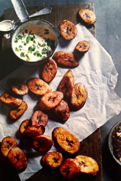 Fried Plantains in a Yogurt Sauce, from Reza's Indian Spice