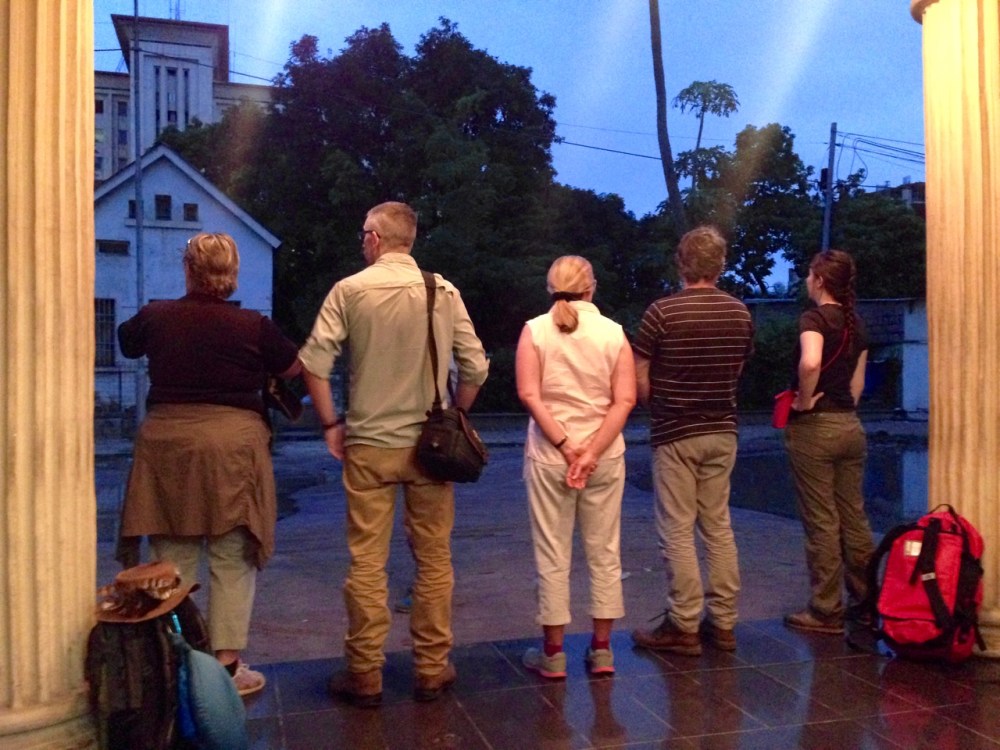 Seven minutes before 6am. No sign of our transportation, nor Ernest.